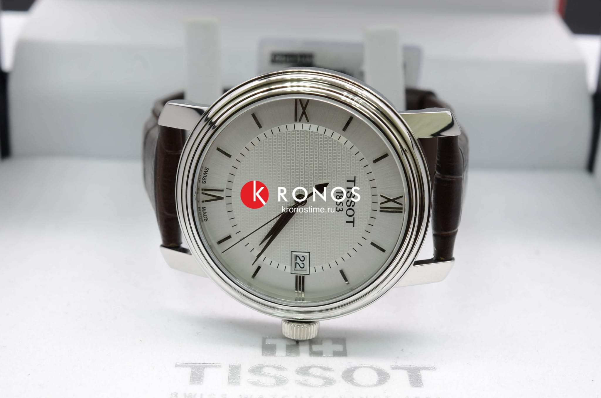 Tissot Tissot Bridgeport T097.410.16.038.00 мужские часы белый циферблат на запястье